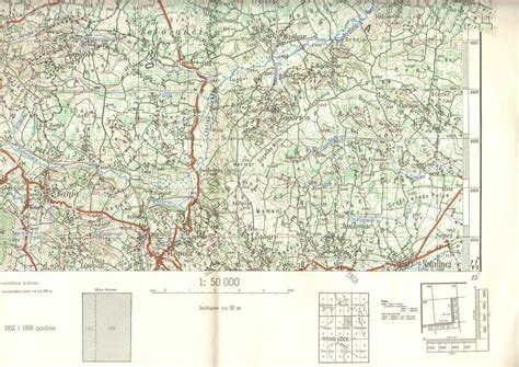 1958 Original Military Topographic Map Arandjelovac Serbia Sumadia