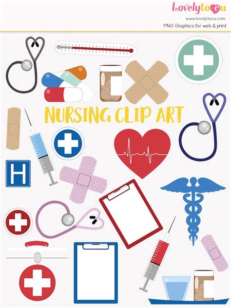 Nursing Clip Art Set Hospital Healthcare Nurse And Doctor
