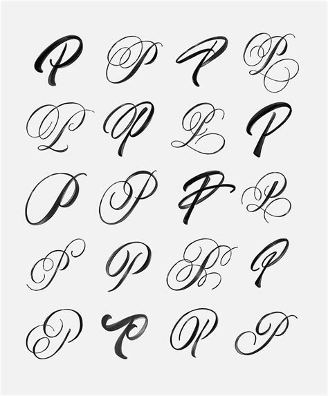 Calligraphy P Alphabet Examples In 2020 Tattoo Lettering Fonts Hand