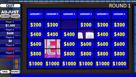 Jeopardy Powerpoint Template Great Group Games Riset