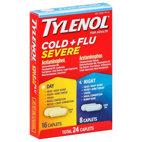 Tylenol Cold Cold Flu Severe Daynight Caplets Shop Cough Cold
