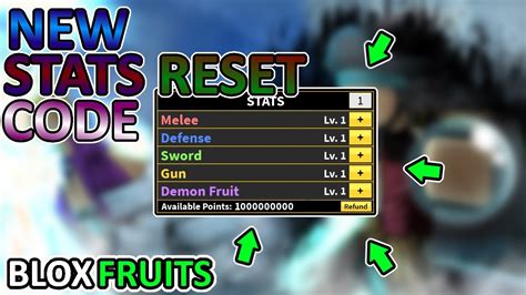 Blox Fruit Codes 2024 Reset Stats Fiann Inesita