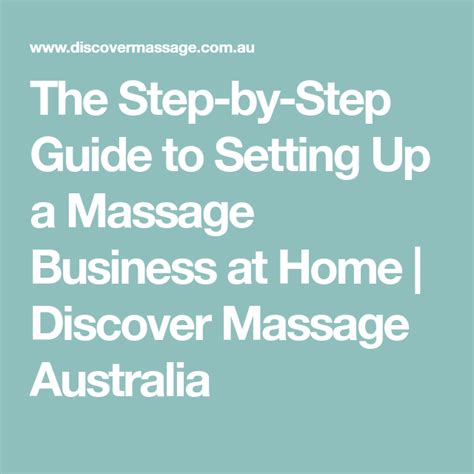 The Step By Step Guide To Setting Up A Massage Business At Home