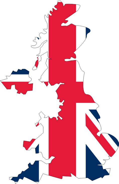 Clipart United Kingdom Flag Map