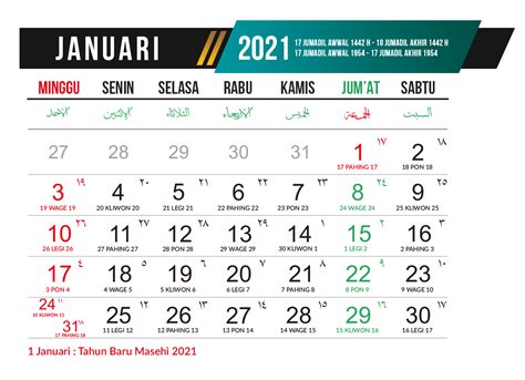 Template Kalender 2021 Hd Psd Celoteh Bijak