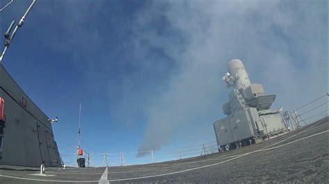 Rolling Airframe Missile Ram Launch From Uss Charleston Lcs 18