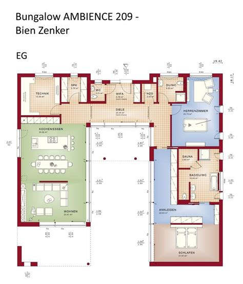 Bungalow grundriss u form grundriss bungalow haus grundriss und. Moderner Bungalow Grundriss ebenerdig mit Flachdach ...