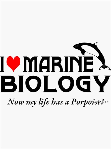 I Love Marine Biology Sticker By Gus3141592 Redbubble