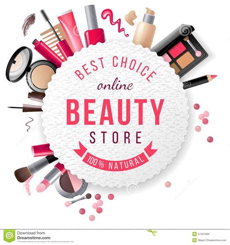 Beauty Store Emblem Stock Vector - Image: 47431866