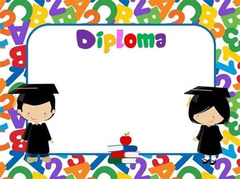 Diploma Graduacion En Infantil Coloreado Para Imprimir