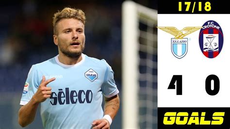 Lazio Crotone 4 0 17 18 Goals Highlights YouTube