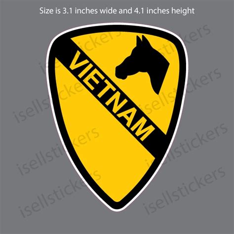 1st Cavalry Division Vietnam Army Bumper Sticker Window Decal