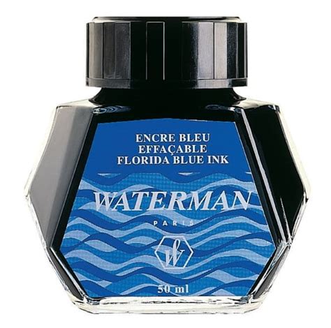 Waterman Fountain Pen Ink Bottle 50ml Blue Park Avenue Stationers
