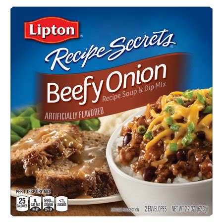 Sprinkle with onion soup mix. Lipton Recipe Secrets Soup and Dip Mix Beefy Onion 2.2 oz - Walmart.com - Walmart.com