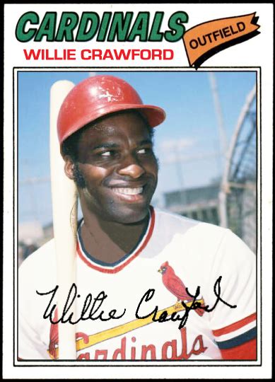 When Topps Had Baseballs Gimme A Do Over 1977 Willie Crawford