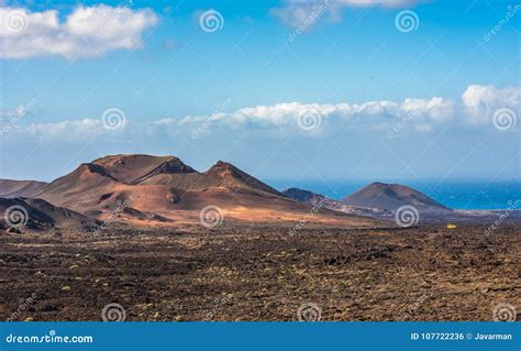 Volcanic Landscape At Timanfaya National Park Lanzarote Island Canary