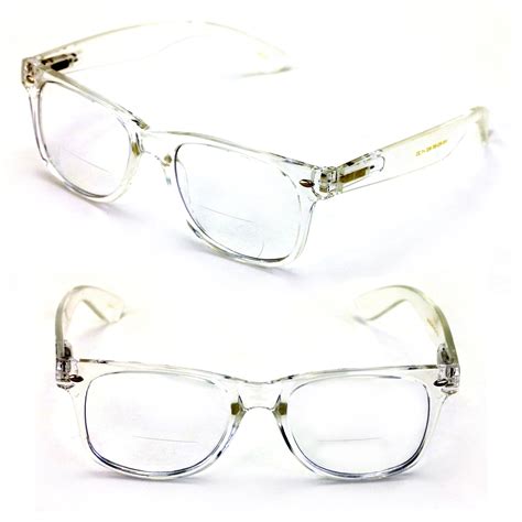 2 Pairs Of Comfortable Classic Retro Reading Glasses Bifocals Spring Hinge Clear