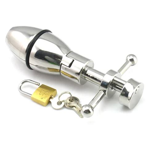 Anal Open Tool Butt Stretching Adult Sex Toy Stainless Steel Anal Plug With Lock Expanding Ass