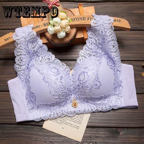 Push Up Bra Sexy Women Lace Back Closure Wire Free 34 Cup Underwear Buy From 7 On Joom E