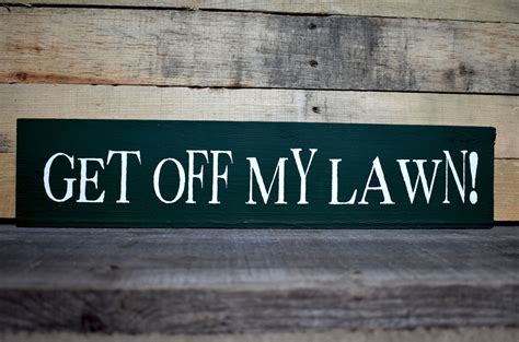 Retirement T Get Off My Lawn Sign Funny Wooden Grumpy Etsy