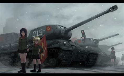 Katyusha And Nonna Girls Und Panzer Drawn By Usukuchiimpastolife