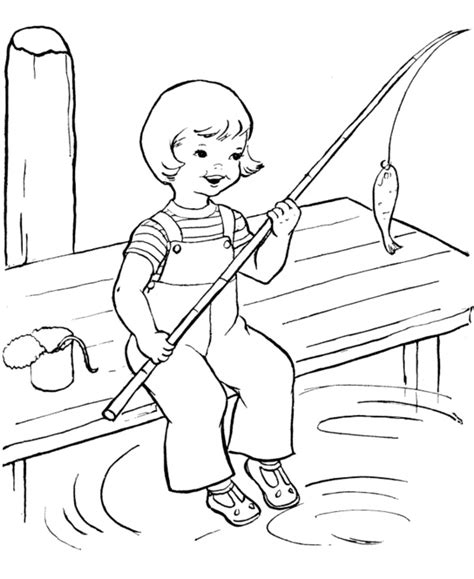 There are 18 free coloring pages in total, from original work from talented artists and children's book illustrators, to favorite disney characters your kids olaf's summer coloring page | disney family. Happy Girl Fishing Summer Coloring Pages | Summer coloring ...