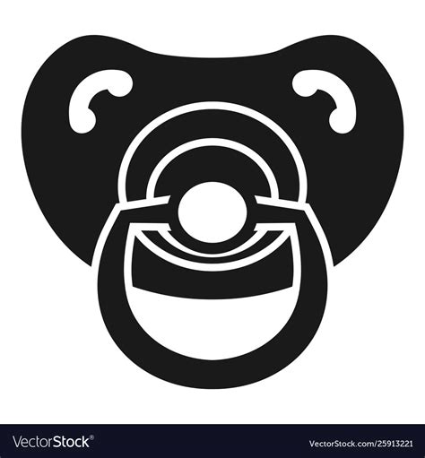Modern Pacifier Icon Simple Style Royalty Free Vector Image