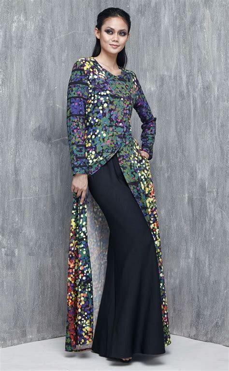 Kurung moden fesyen baju raya 2020. Collection of Fesyen Baju Long Dress Terkini Dari Kain ...