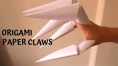 Origami Paper Claws Easy Tutorial Youtube