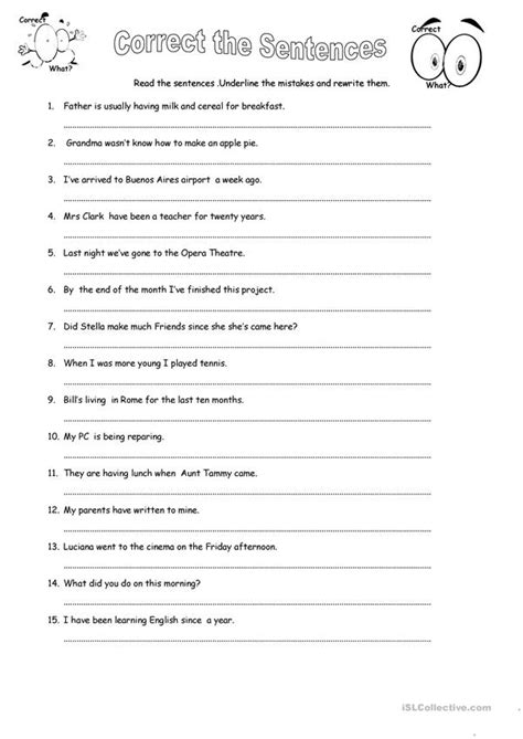 An independent clause, as we know is a sentence which can stand alone and has a meaning. Correct the Sentences. - English ESL Worksheets for ...