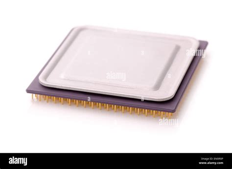 Central Processing Unit Isolated On White Stock Photo Alamy