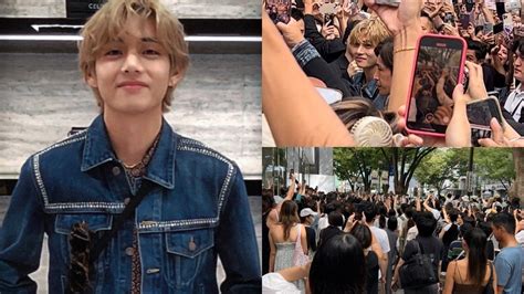 Bts Army Angry After Person Pulls Kim Taehyungs Hair At Celine Japan