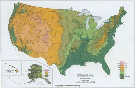 Us Topographic Map United States Topographic Map