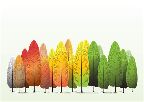 Colorful Tree Forest Background 952802 Vector Art At Vecteezy