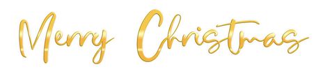 Golden Text Merry Christmas Cut Out Png