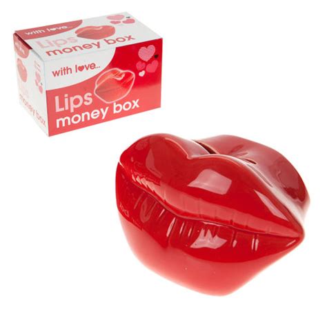 Valentines Day Novelty T Red Lips Shape Money Box On Onbuy