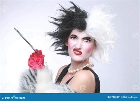 Evil Angry Woman With Crazy Hair Stock Image Image Of Villain