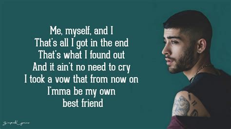 Let me is a song recorded by english singer and songwriter zayn. ZAYN - Me, Myself and I (Lyrics) - YouTube