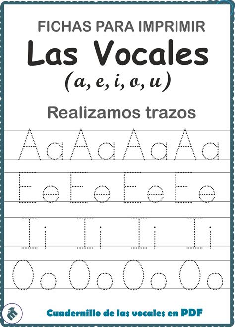 Trazos De Las Vocales Cuadernillo De Trabajo C19