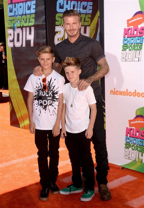 Brooklyn joseph beckham (son with victoria beckham). David Beckham + Sons Attend Nickelodeon Kids' Choice ...