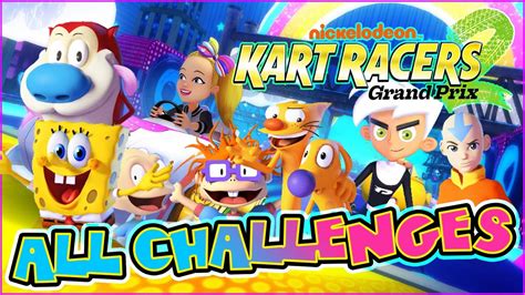 Nickelodeon Kart Racers 2 All Challenges Bosses Ps4 Xb1 Switch Youtube