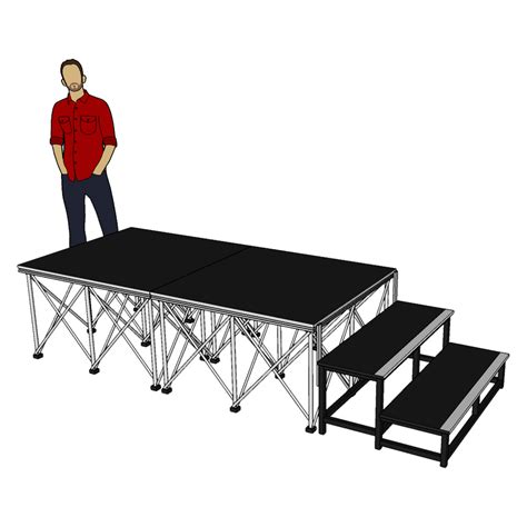 2m X 1m Portable Stage Platforms With 60cm Risers Stage Concepts