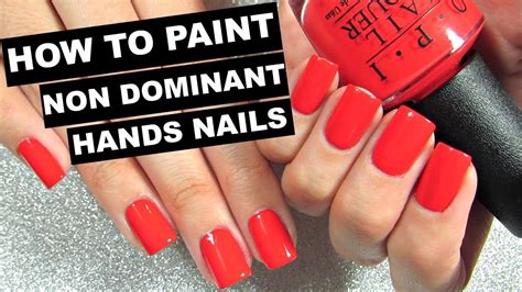 How To Paint Your Other Hands Nails Perfectly Youtube Nails Nail