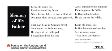 Memory Of My Father Poems On The Underground