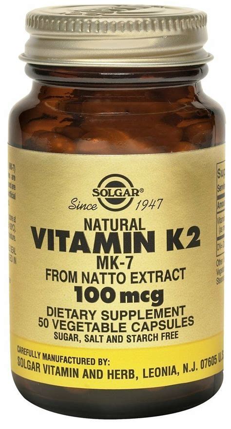 K2 is most effective when combined with vitamin d to promote strong bones and a healthy heart. Solgar Vitamin K2 100 mcg, 50 Vegetable Capsules | eBay