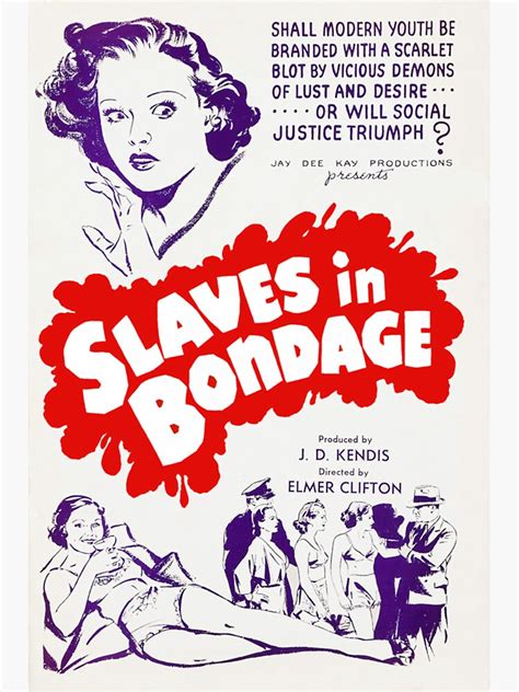 Slaves In Bondage Sexy Vintage Movie Art Poster 1930s Sticker Sticker