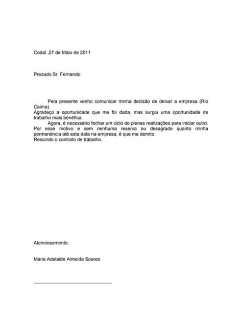 A Carta De Demissão De Gaspar