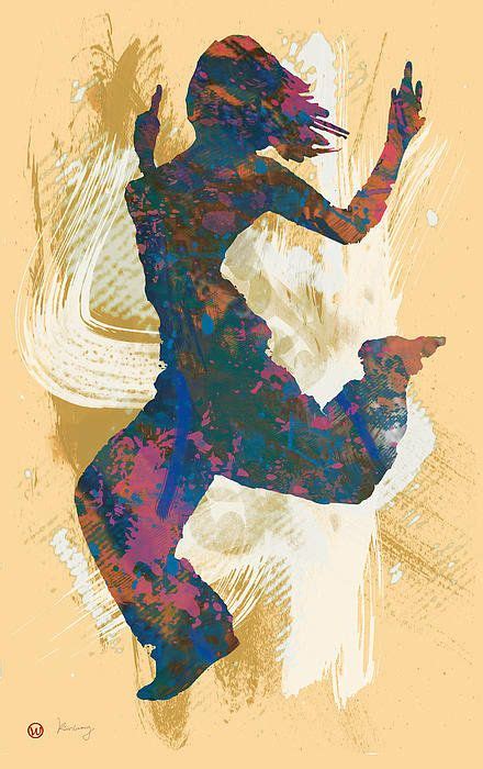 Hip Hop Street Dancing Pop Stylised Art Poster Art Print By Kim Wang