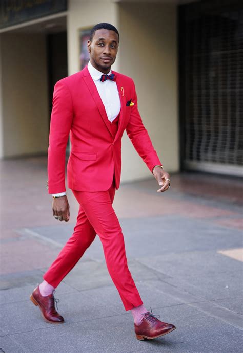 Ootd Red 3 Piece Suit In Business Attire Norris Danta Ford