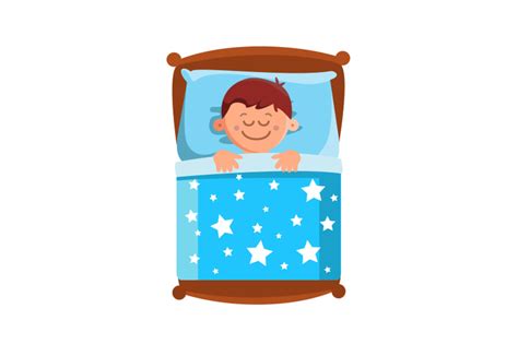 Little Boy Sleeping In Bed Sweet Dreams Vector By Sevector Thehungryjpeg